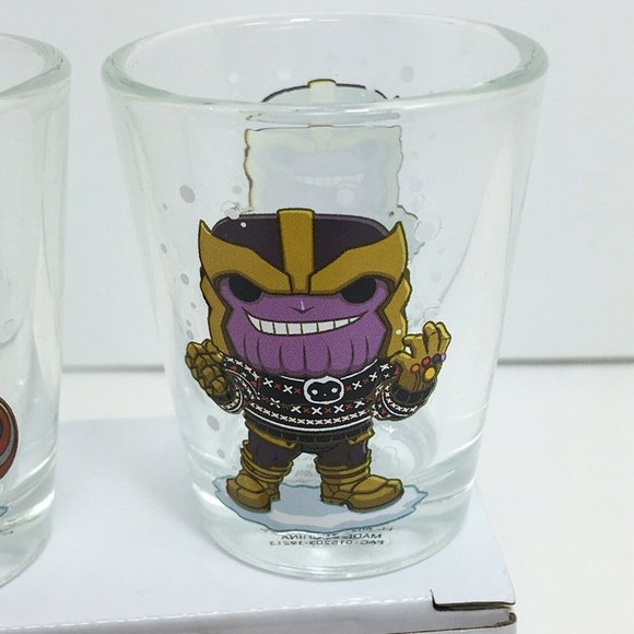 Funko Marvel Shot Glasses Toothpick Holder Thanos Captain America Snowman X-Mas - Picture 3 of 12